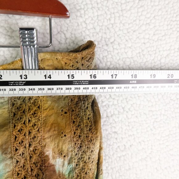 Scully Skirt Womens Large Boho Flare Ethnic Tie Dye Crochet Lace Festival - Picture 4 of 8